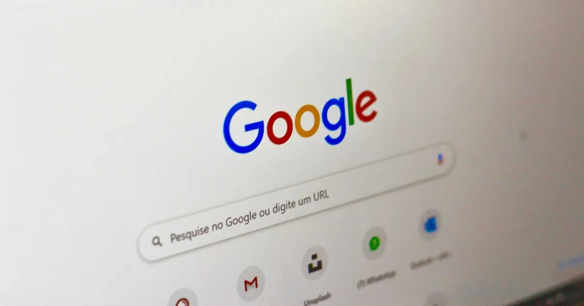 Bilgisayar ekranında Google arama sayfası